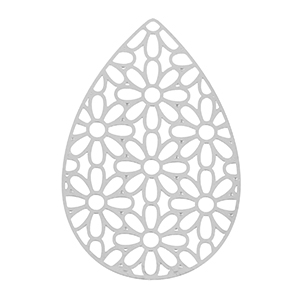 Anh&auml;nger aus Stainless Steel - Rostfreiem Stahl Bohemian Drop Silver