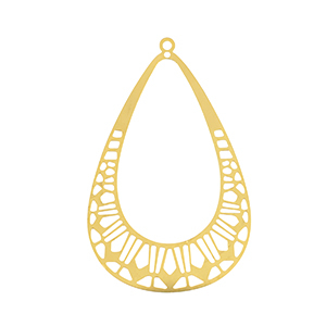 Anh&auml;nger aus Stainless Steel - Rostfreiem Stahl Bohemian Drop Gold