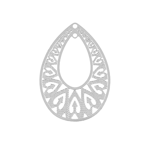 Anh&auml;nger aus Stainless Steel - Rostfreiem Stahl Bohemian Drop Silver