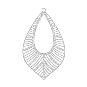 Anh&auml;nger aus Stainless Steel - Rostfreiem Stahl Bohemian Leaf Silver