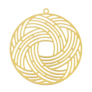 Anh&auml;nger aus Stainless Steel - Rostfreiem Stahl Bohemian 45mm Gold