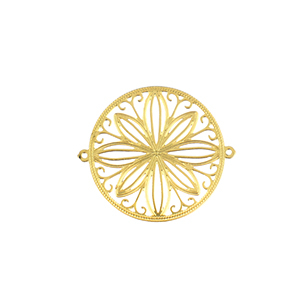 Anh&auml;nger aus Stainless Steel - Rostfreiem Stahl Bohemian Zwischenst&uuml;ck 20mm Gold