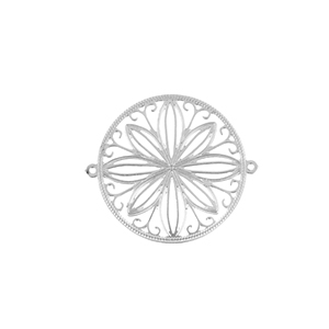 Anh&auml;nger aus Stainless Steel - Rostfreiem Stahl Bohemian Zwischenst&uuml;ck 20mm Silver