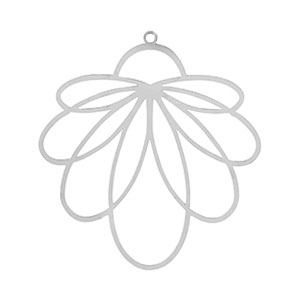 Anh&auml;nger aus Stainless Steel - Rostfreiem Stahl Bohemian Flower Silver