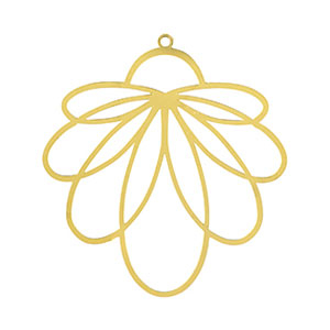 Anh&auml;nger aus Stainless Steel - Rostfreiem Stahl Bohemian Flower Gold