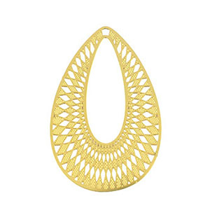 Anh&auml;nger aus Stainless Steel - Rostfreiem Stahl Bohemian Drop Gold