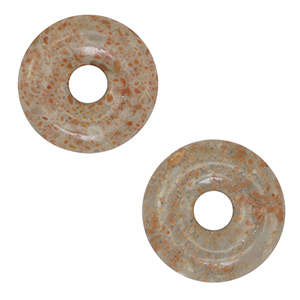 Anh&auml;nger Naturstein Jaspis Donut 20mm Red-grey