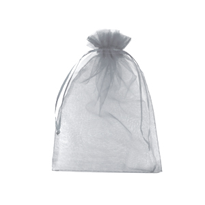 Organza Schmuck Beutel 10x12cm Light grey