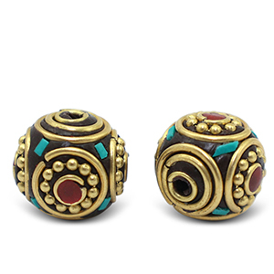 Perlen Bohemian Turquoise-red antique gold