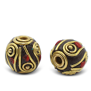 Perlen Bohemian Red-antique gold