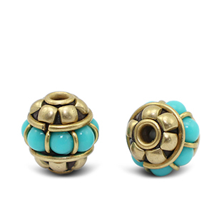 Perlen Bohemian Turquoise-antique gold