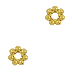 Perlen aus Stainless Steel - Rostfreiem Stahl Spacer Bali Ring 5mm Gold