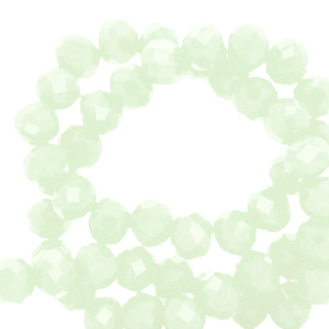 Facetten Top Glas Perlen 6x4mm Rondellen Mint green