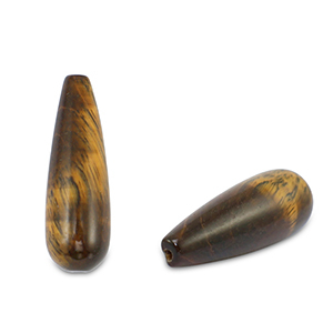 Perlen Naturstein Tigerauge Drop Golden brown