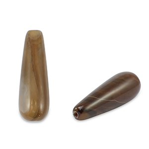 Perlen Naturstein Achat Drop Brown