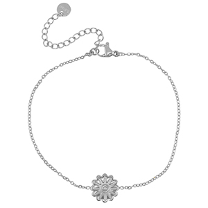 Stainless Steel - Rostfrei Stahl Armb&auml;nder Flower Silver