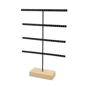 Schmuck Display f&uuml;r Ohrringe Natural-black