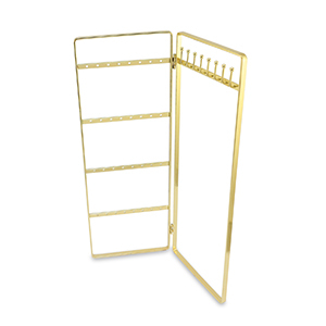 Schmuck Display f&uuml;r Ohrringe und Ketten Gold