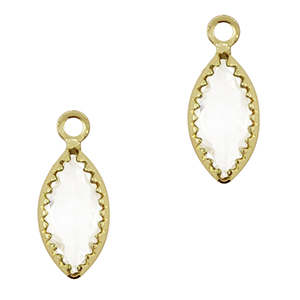 Anh&auml;nger aus Kristallglas Oval Crystal-gold