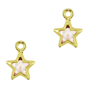 Anh&auml;nger aus Kristallglas Star Peach-gold