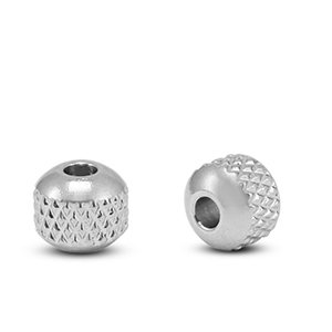 Perlen aus Stainless Steel - Rostfreiem Stahl 6mm Silver
