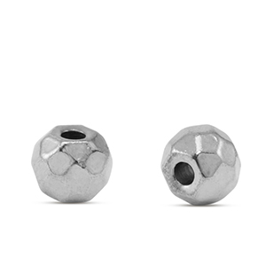 Perlen aus Stainless Steel - Rostfreiem Stahl 6mm Silver