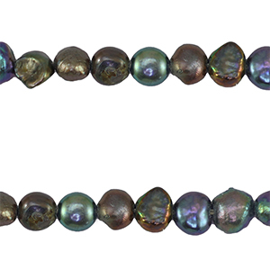 S&uuml;&szlig;wasser Perlen Nugget 4-6mm Dark peacock blue