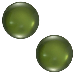 7 mm classic Polaris Elements Cabochon Lucido Moss green