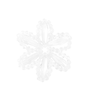 Facetten Perlen Anh&auml;nger Flower Transparent