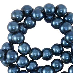 Glaswachs Perlen 8mm Dark blue