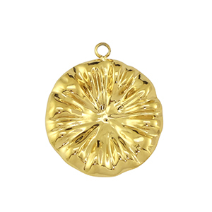 Anh&auml;nger aus Stainless Steel - Rostfreiem Stahl flower Gold