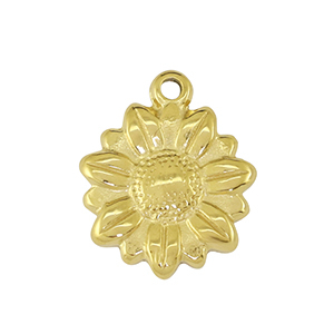 Anh&auml;nger aus Stainless Steel - Rostfreiem Stahl sunflower Gold
