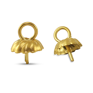 Zubeh&ouml;r aus Stainless Steel - Rostfreiem Stahl Endkappen f&uuml;r Perlen Gold