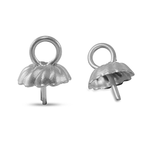 Zubeh&ouml;r aus Stainless Steel - Rostfreiem Stahl Endkappen f&uuml;r Perlen Silver