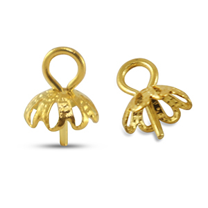 Zubeh&ouml;r aus Stainless Steel - Rostfreiem Stahl Endkappen f&uuml;r Perlen Gold