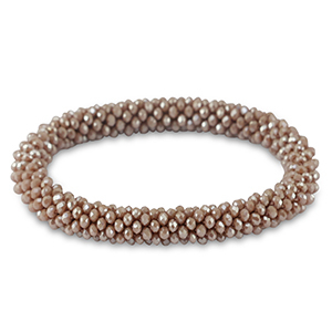 Facetten Glas Armband Mauve purple