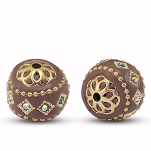 Perlen Bohemian Purple-gold