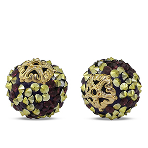 Perlen Bohemian Dark purple-gold