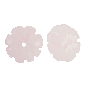 Perlen Naturstein Milchquarz Flower Light pink