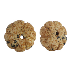 Perlen Naturstein Quarzit Flower Brown