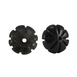 Perlen Naturstein Achat Flower Black