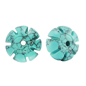 Perlen Naturstein Calcit Flower Turquois