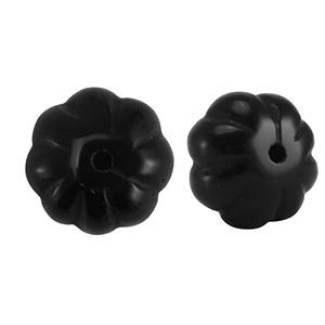 Perlen Naturstein Achat Flower Black