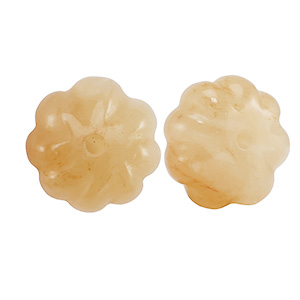 Perlen Naturstein Aventurinquarz Flower Copper orange