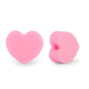 Perlen Polymer Heart Pink