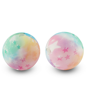 Silikonperlen 15mm runden Star Multicolor