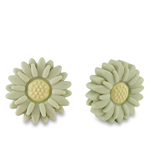 Silikonperlen Flower Sage green