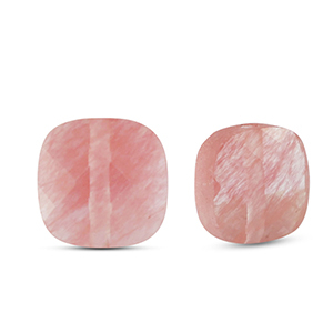 Perlen Naturstein Glas Square Pink