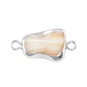 S&uuml;sswasser Perlen Zwischenst&uuml;ck asymmetric Silver-taupe