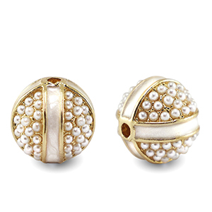 Perlen Bohemian White-gold